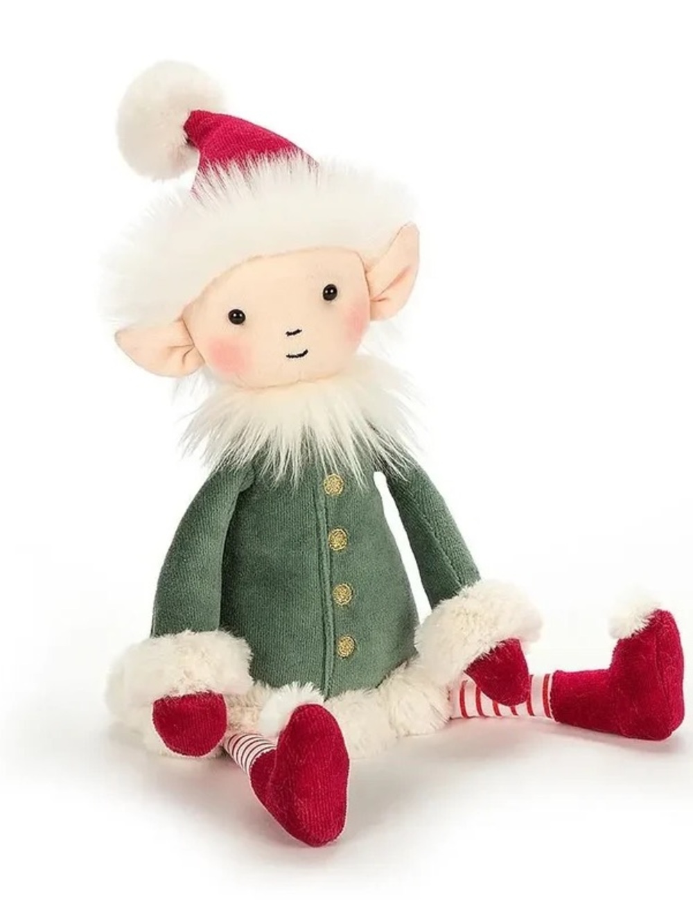 Jellycat Leffy Elf Medium Christmas Plush NWT Retired